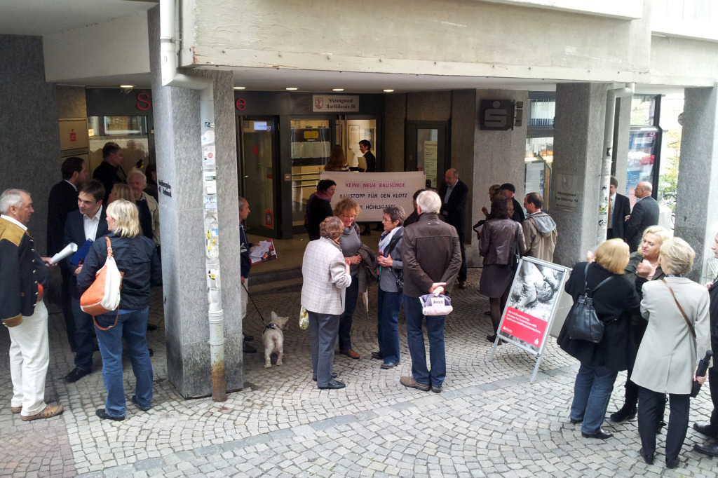 Protest bei der Stadtverordnetenversammlung